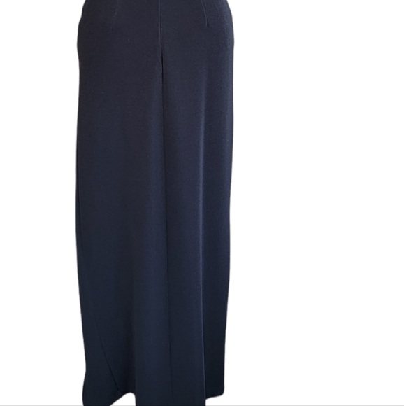 Bari-Jay Black and White Full Length Gown w/Front Slit..Sz. S - Picture 5 of 13